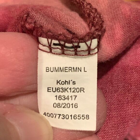 Urban Pipeline That's a Bummer pink bleached ringer tee with gray long sleeves L - Picture 7 of 8